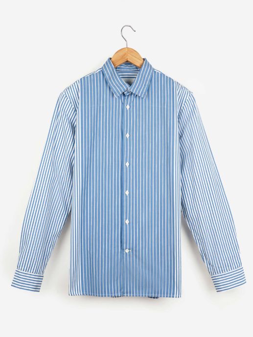 Engineered strip shirt